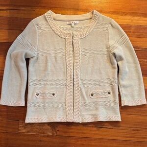 CAbi Cream Textured Cardigan